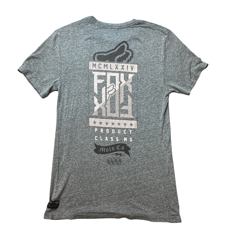 Fox Racing T-Shirt Women Small Grey Product Class MX Moto Co Graphic Slim Fit